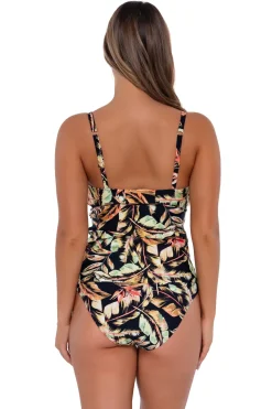 Plus Size|Underwire<Sunsets Retro Retreat Zuri V-Wire Tankini Top
