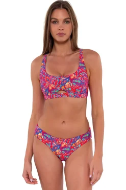 Wire-Free|Bikini Tops<Sunsets Rue Paisley Brandi Bralette Top