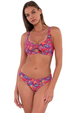 Wire-Free|Bikini Tops<Sunsets Rue Paisley Brandi Bralette Top