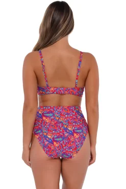 Plus Size|High-Waist<Sunsets Rue Paisley Hannah High Waist Bottom
