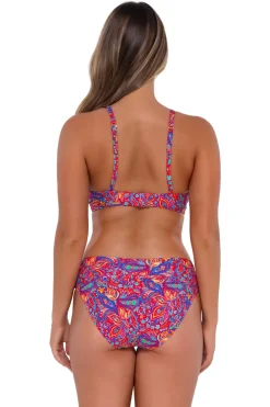 Plus Size|High-Waist<Sunsets Rue Paisley Hannah High Waist Bottom