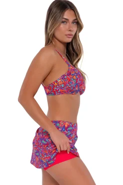 Plus Size|Swim Skirts<Sunsets Rue Paisley Sporty Swim Skirt