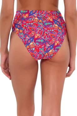Plus Size|Bikini Bottoms<Sunsets Rue Paisley Summer Lovin' V-Front Bottom