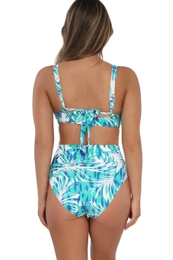 Plus Size|High-Waist<Sunsets Sea Breeze Sandbar Rib Hannah High Waist Bottom