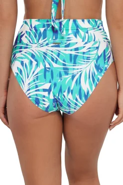 Plus Size|High-Waist<Sunsets Sea Breeze Sandbar Rib Hannah High Waist Bottom