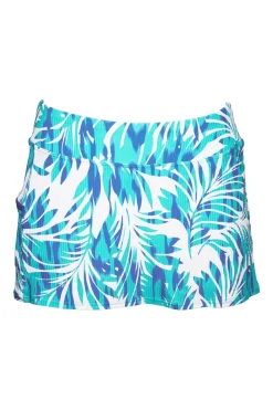 Plus Size<Sunsets Sea Breeze Sandbar Rib Sporty Swim Skirt