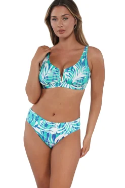 Plus Size|Underwire<Sunsets Sea Breeze Sandbar Rib Vienna V-Wire Top