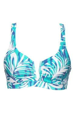 Plus Size|Underwire<Sunsets Sea Breeze Sandbar Rib Vienna V-Wire Top