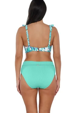 Plus Size|Wire-Free<Sunsets Sea Breeze Sandbar Rib Willa Wireless Top