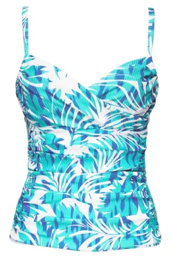 Plus Size|Underwire<Sunsets Sea Breeze Sandbar Rib Serena Tankini Top