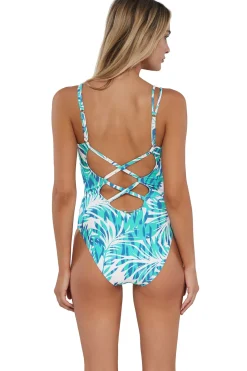 Classic<Sunsets Sea Breeze Sandbar Rib Veronica One Piece
