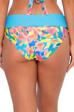 High-Waist|Bikini Bottoms<Sunsets Shoreline Petals Capri High Waist Bottom