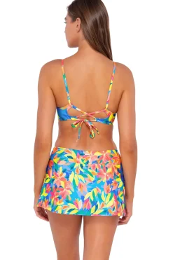 Plus Size<Sunsets Shoreline Petals Sporty Swim Skirt