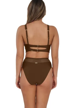 Plus Size|Underwire<Sunsets Tiki Brown Danica Top