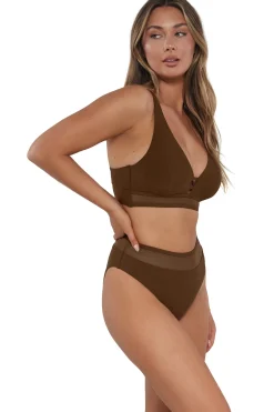 Plus Size|Underwire<Sunsets Tiki Brown Danica Top