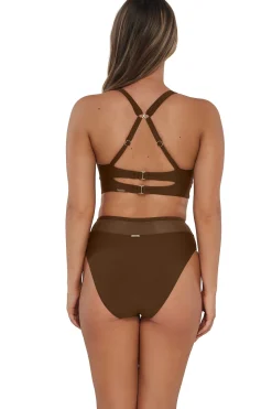 Plus Size|Underwire<Sunsets Tiki Brown Danica Top