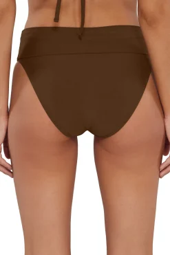 Plus Size|High-Waist<Sunsets Tiki Brown Hannah High Waist Bottom