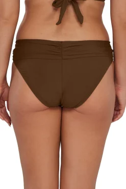 Plus Size|Bikini Bottoms<Sunsets Tiki Brown Unforgettable Bottom