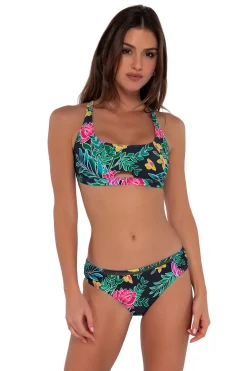 Low-Rise|Bikini Bottoms<Sunsets Twilight Blooms Audra Hipster Bottom