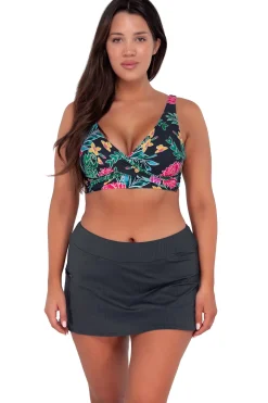 Plus Size|Underwire<Sunsets Twilight Blooms Elsie Top