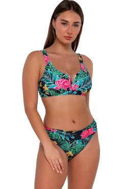 Plus Size|Underwire<Sunsets Twilight Blooms Vienna V-Wire Top