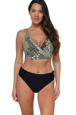 Plus Size|Underwire<Sunsets Venice Seagrass Texture Elsie Top