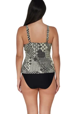 Plus Size|Underwire<Sunsets Venice Seagrass Texture Forever Tankini Top