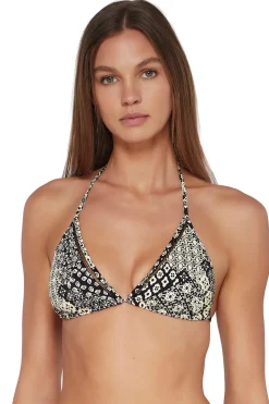 Wire-Free|Bikini Tops<Sunsets Venice Seagrass Texture Laney Triangle Top