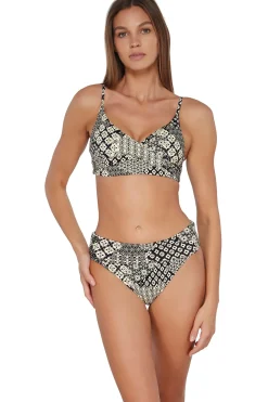 Wire-Free<Sunsets Venice Seagrass Texture Lyla Bralette Top