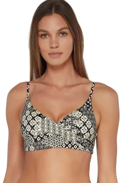 Wire-Free<Sunsets Venice Seagrass Texture Lyla Bralette Top