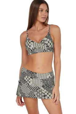 Plus Size<Sunsets Venice Seagrass Texture Sporty Swim Skirt Bottom