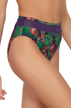 Plus Size|High-Waist<Sunsets Welcome To Rio Annie High Waist Bottom