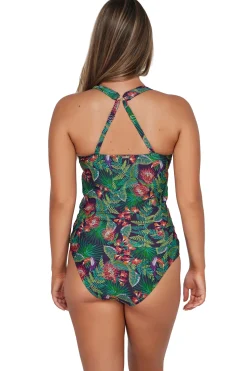 Plus Size|Underwire<Sunsets Welcome To Rio Elsie Tankini Top