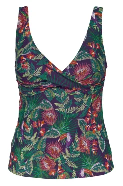 Plus Size|Underwire<Sunsets Welcome To Rio Elsie Tankini Top