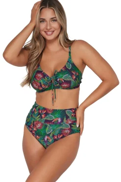 Plus Size|High-Waist<Sunsets Welcome To Rio Hannah High Waist Bottom