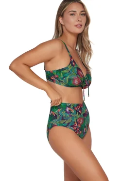 Plus Size|High-Waist<Sunsets Welcome To Rio Hannah High Waist Bottom
