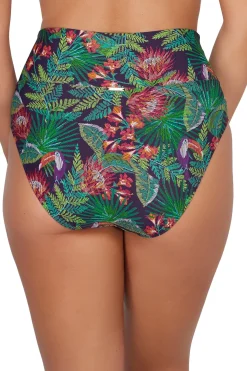 Plus Size|High-Waist<Sunsets Welcome To Rio Hannah High Waist Bottom