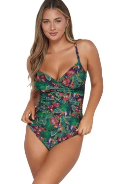 Plus Size|Bra-Sized<Sunsets Welcome To Rio Serena Tankini Top