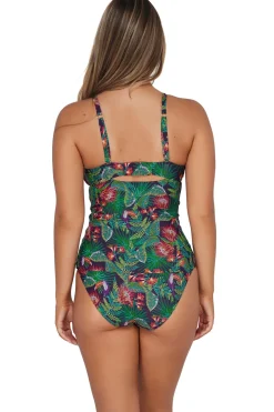 Plus Size|Bra-Sized<Sunsets Welcome To Rio Serena Tankini Top