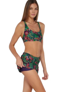 Plus Size<Sunsets Welcome To Rio Sporty Swim Skirt Bottom
