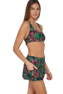 Plus Size<Sunsets Welcome To Rio Sporty Swim Skirt Bottom