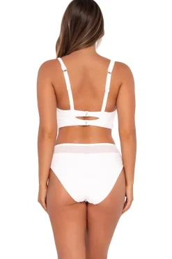 Plus Size|High-Waist<Sunsets White Lily Annie High Waist Bottom