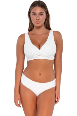 Bra-Sized|Bikini Tops<Sunsets White Lily Elsie Top