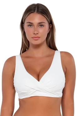 Bra-Sized|Bikini Tops<Sunsets White Lily Elsie Top