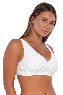 Bra-Sized|Bikini Tops<Sunsets White Lily Elsie Top