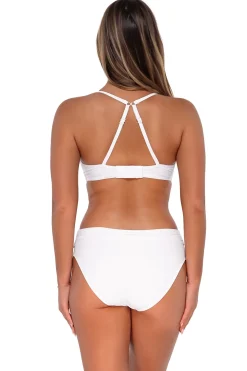 Bra-Sized|Bikini Tops<Sunsets White Lily Kauai Keyhole Top
