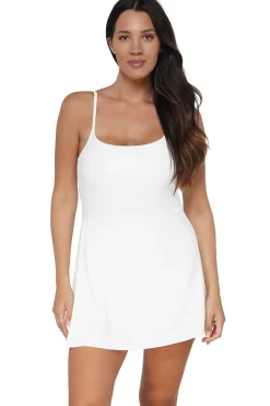 Swim Dress<Sunsets White Lily Naomi Swim Dress One Piece