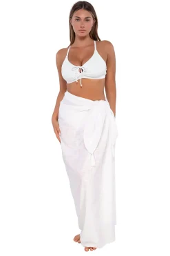 Cover-Ups<Sunsets White Lily Paradise Pareo