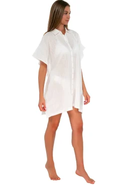 Cover-Ups<Sunsets White Lily Shore Thing Tunic